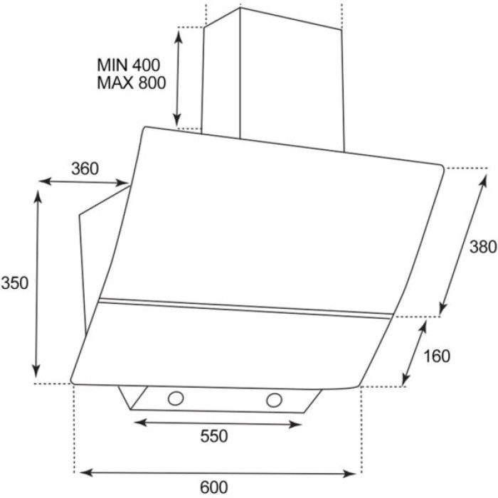 Витяжка кухонна Grunhelm GVN 325 BK