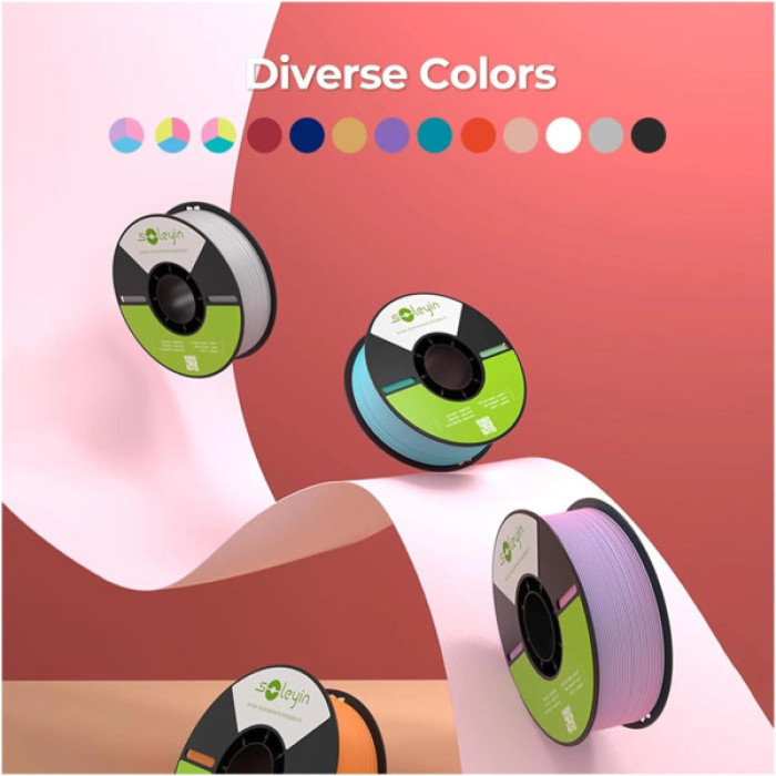 Пластик для 3D-принтера Creality Soleyin matte 1кг, 1.75мм, gray (3301010517)