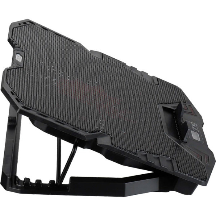 Підставка до ноутбука IceCoorel 10-15", 1*125mm 1400 RPM + 4*70mm 2500 RPM, 2*USB, 365x297x30mm, Blue (K5Bl)