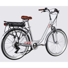 Електровелосипед Dorozhnik 26" eLUX Vbr FR рама-17" 36B 13А*г 500Вт 2026 срiблястий (ELB-D-26-297)