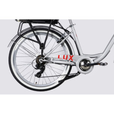 Електровелосипед Dorozhnik 26" eLUX Vbr FR рама-17" 36B 13А*г 500Вт 2026 срiблястий (ELB-D-26-297)