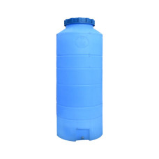 Ємність для води Пласт Бак вертикальна харчова 300 л вузька синя (12431)