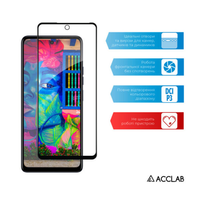 Скло захисне ACCLAB Full Glue Tecno Spark 10 Pro (1283126580567)