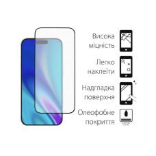Скло захисне Dengos Full Glue iPhone 17 Pro Black (TGFG-409)