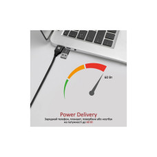 Дата кабель USB 2.0 AM to Lightning + Micro 5P + USB-C pentapower.black Promate (pentapower.black)