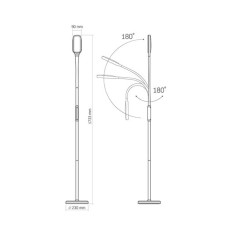 Торшер Videx LED торшер підлоговий білий14W 3000-5500K 220V (VL-TF07W)