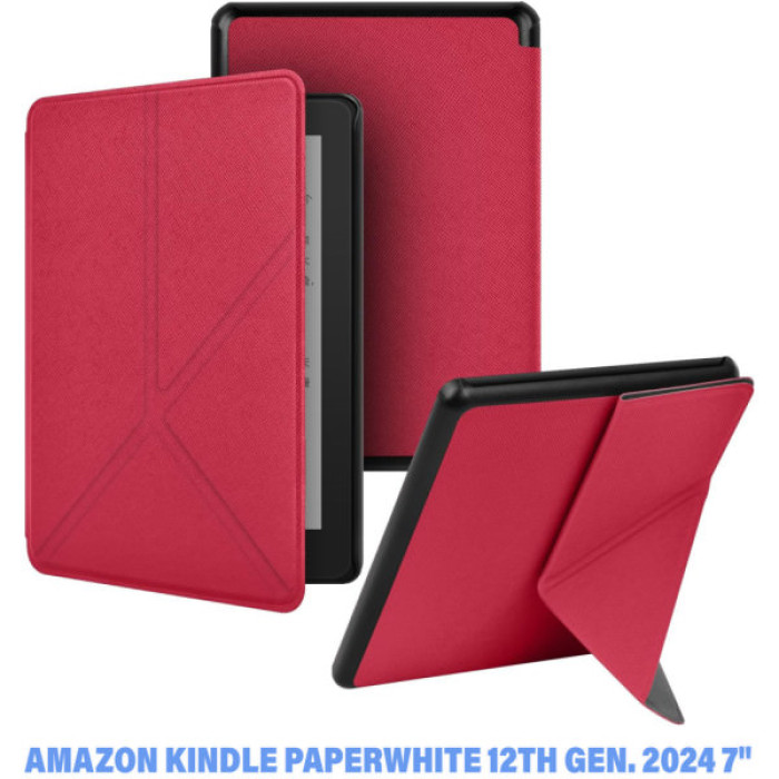 Чохол до електронної книги BeCover Ultra Slim Origami Amazon Kindle Paperwhite 12th Gen. 2024 7"/Colorsoft (2024) Red (712841)