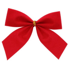 Прикраса декоративна Chomik бант текстиль, 12 шт, оксамит червоний (5900779853744)