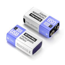 Акумулятор Крона USB-С 390 mAh 9V (Li-Polymer) ColorWay (CW-UB9V-06)