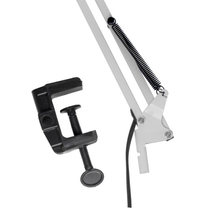 Настільна лампа Євросвітло Ridy-027 E27 зі струбциною біла