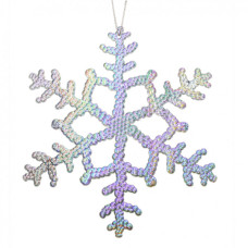 Ялинкова іграшка Novogod`ko Сніжинка 30 см Пластик Перламутр (974872)