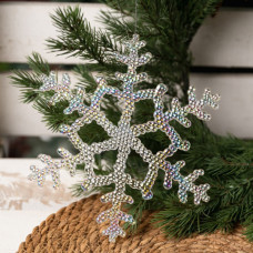 Ялинкова іграшка Novogod`ko Сніжинка 30 см Пластик Перламутр (974872)