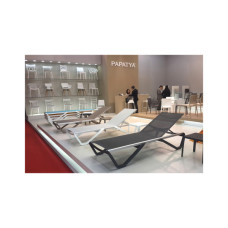 Шезлонг PAPATYA Wave сіро-коричневий сітка сіро-коричневий (4168)