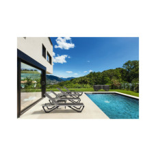 Шезлонг PAPATYA Wave сіро-коричневий сітка сіро-коричневий (4168)