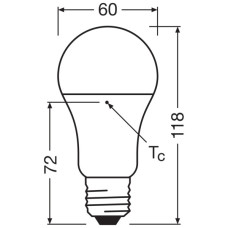 Лампочка Osram CL A100 13W/840 230V FR E27 (4058075304253)