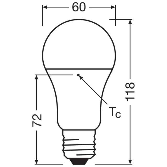 Лампочка Osram CL A100 13W/840 230V FR E27 (4058075304253)