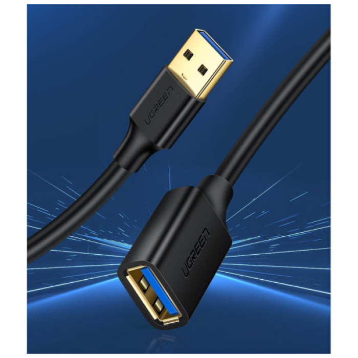 Дата кабель USB 3.0 AM/AF 3.0m US129 Black Ugreen (30127)