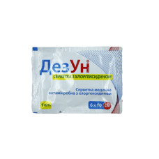 Серветка медична ДезУн з хлоргекседином 6см х 10см (51-053-IS)