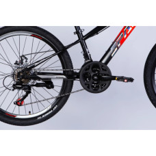 Велосипед Space 24" MARS DD FR рама-11" ST 2026 червоно-чорний (OPS-SP-24-056)