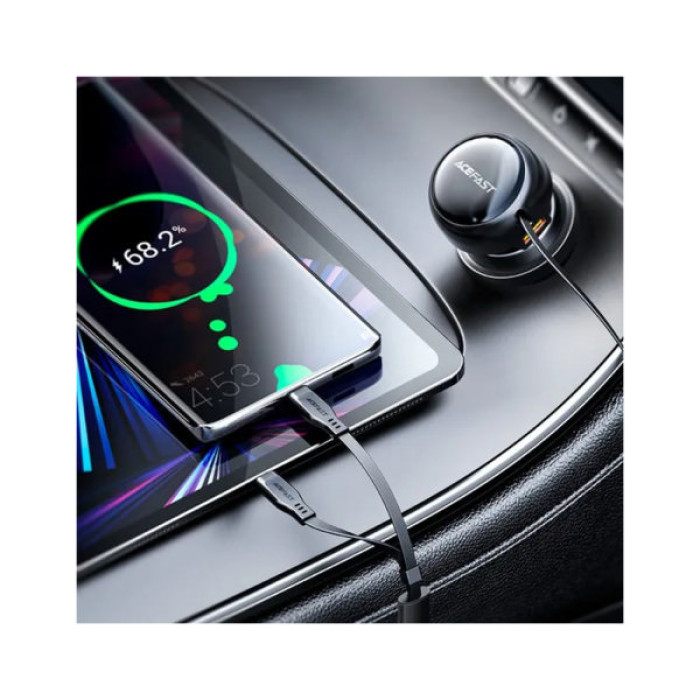 Зарядний пристрій Acefast 3xUSB 53W (2xUSB-C+USB-A) + cable USB-C 2in1 B13 (6974316282921)