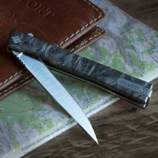 Ніж Ocaso Solstice, Engraved titanium, Topo Pattern, Satin (10ETS)