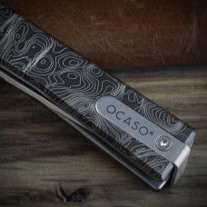 Ніж Ocaso Solstice, Engraved titanium, Topo Pattern, Satin (10ETS)