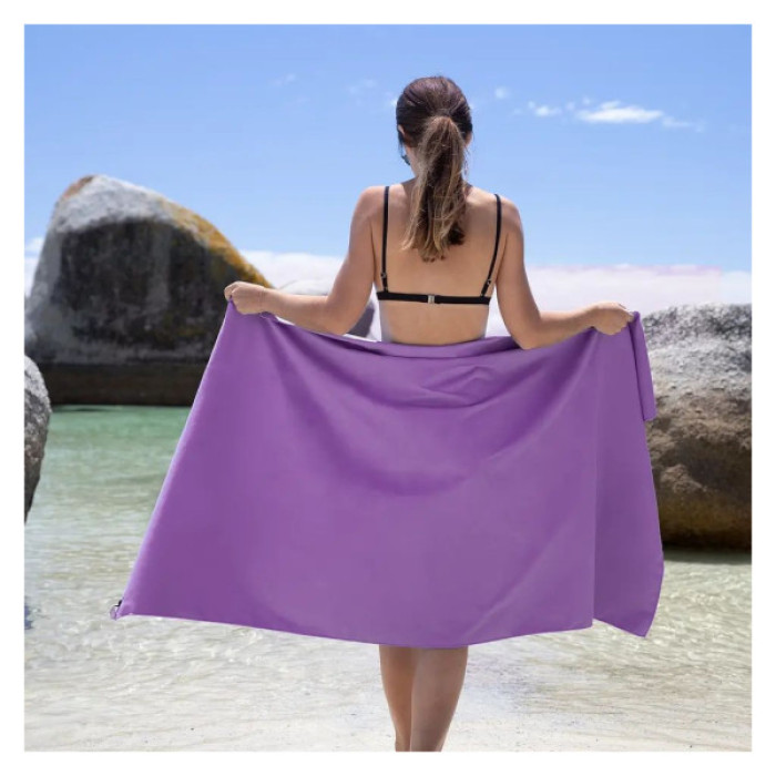 Туристичний рушник Naturehike Fitness NH20FS009 антибактеріальний 160 х 80 фіолетовий (6927595750124)