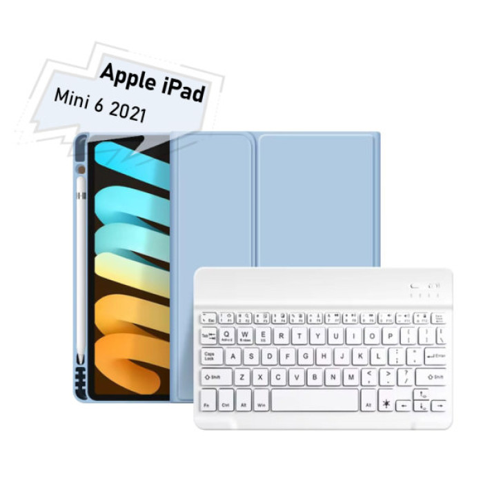 Чохол до планшета BeCover with keyboard Apple iPad Mini 6 2021 Light Blue (712989)