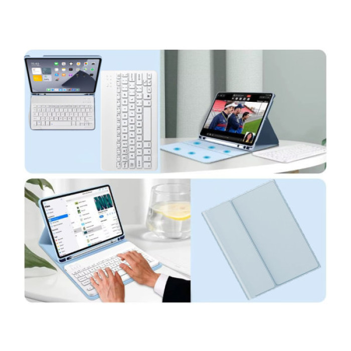 Чохол до планшета BeCover with keyboard Apple iPad Mini 6 2021 Light Blue (712989)