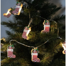 Гірлянда Chomik Шкарпетка новорічна 1.65 м 10 LED Теплий білий (5900779854093)