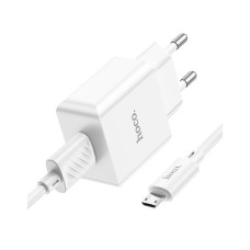 Зарядний пристрій HOCO C106A Leisure USB + cable USB to Micro 5P 10.5W White (6931474783905)