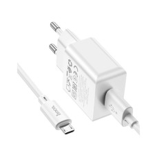 Зарядний пристрій HOCO C106A Leisure USB + cable USB to Micro 5P 10.5W White (6931474783905)