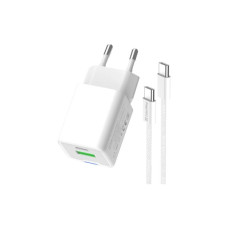 Зарядний пристрій ColorWay GaN Mini 35W PD Port PPS USB (Type-C PD + USB QC4.0) cable Type-C (CW-CHS055PDC-WT)