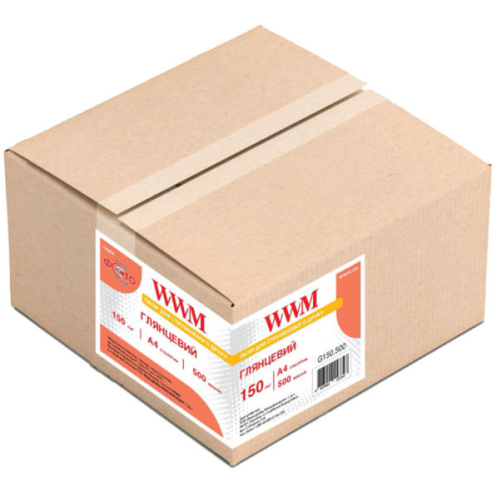 Фотопапір WWM A4 Glossy 150г, 500cn (G150.500)