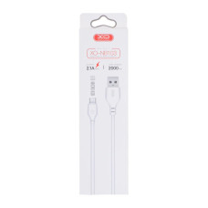 Дата кабель USB 2.0 AM to Micro 5P 2.0m 2.1A white XO (NB103-M2-WH)