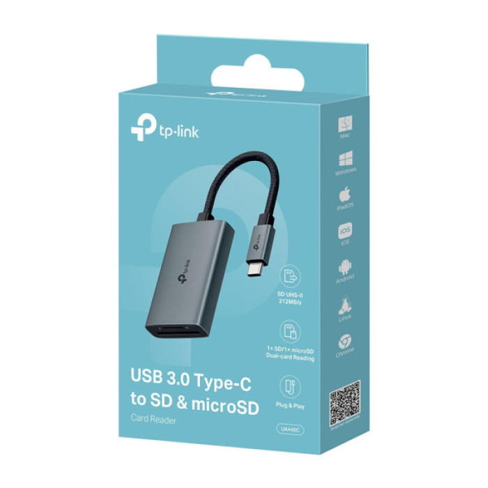 Зчитувач флеш-карт TP-Link USB-C to SD/TF (UA440C)