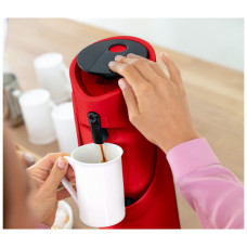 Термос Tefal Ponza Pump, 1.9л, пластик, скло, червоний (K3140314)