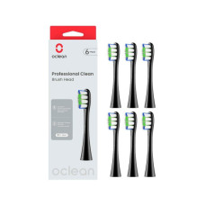Насадка для зубної щітки Oclean P1C5 B06 Professional Clean Brush Head Black (6 шт) (6970810553864)