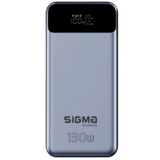 Батарея універсальна Sigma X-power SI30A7QLX 30000mAh, PD/130W, LED, cable 100w, silver (4827798479117)