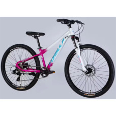 Велосипед Formula 26" F-1 DD рама-13" AL 2026 біло-рожевий (OPS-FR-26-818)