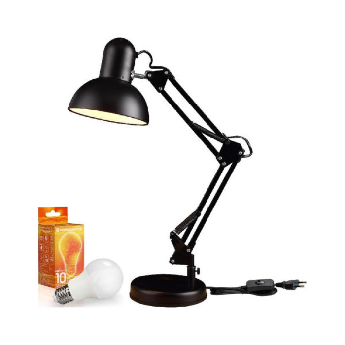 Настільна лампа Євросвітло Ridy-027 E27 чорна