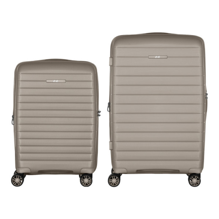 Набір валіз 2E Aero (M+S), сіро-коричневі (2E-SPP-AERO-SET2-TP)