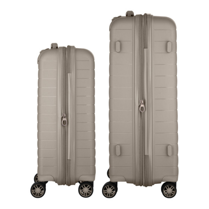 Набір валіз 2E Aero (M+S), сіро-коричневі (2E-SPP-AERO-SET2-TP)