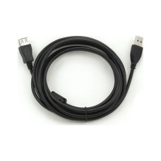 Дата кабель USB 2.0 AM/AF 3.0m ferrite black Voltronic (YT-AM/AF-3.0B)