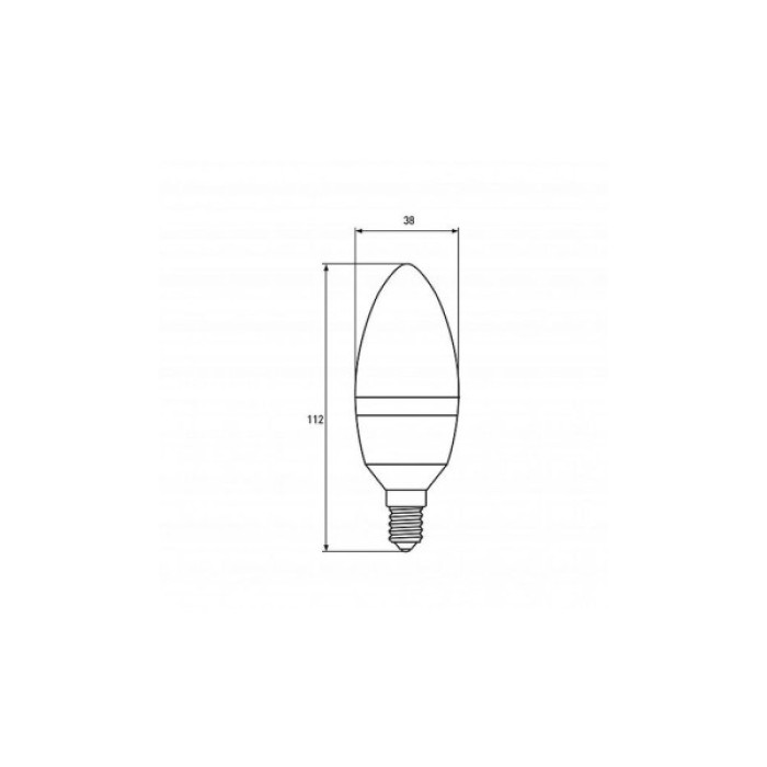 Лампочка EUROELECTRIC LED CL 6W E14 4000K 220V (LED-CL-06144(EE))