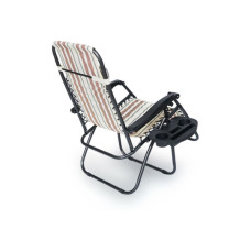 Крісло складане Voltronic 1800х650х1150мм Brown/White (YT36696)