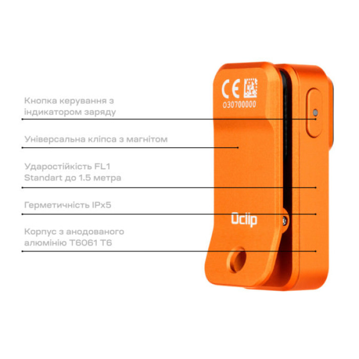 Ліхтар Olight Oclip Orange (0.0000.0941)