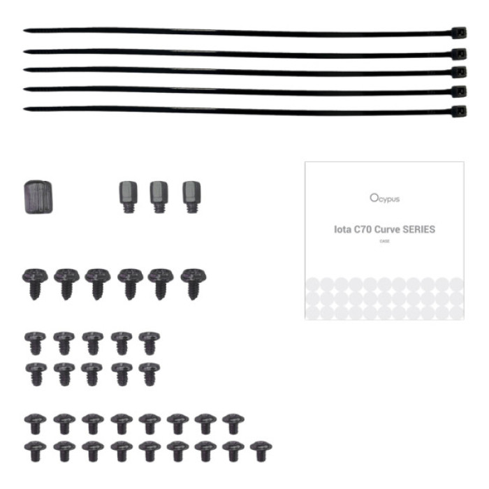 Корпус для ПК OCYPUS IOTA C70 BK CURVE ARGB DIGITAL (IOTA-C70-BKD400CD-GL)
