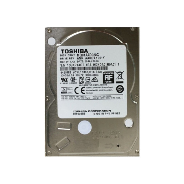 Жорсткий диск для ноутбука 2.5" 200GB Toshiba (MQ01AAD020C)