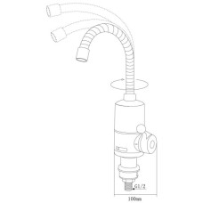 Проточний водонагрівач AQUATICA NZ 3.0кВт 0.4-5бар для кухн (9797143)